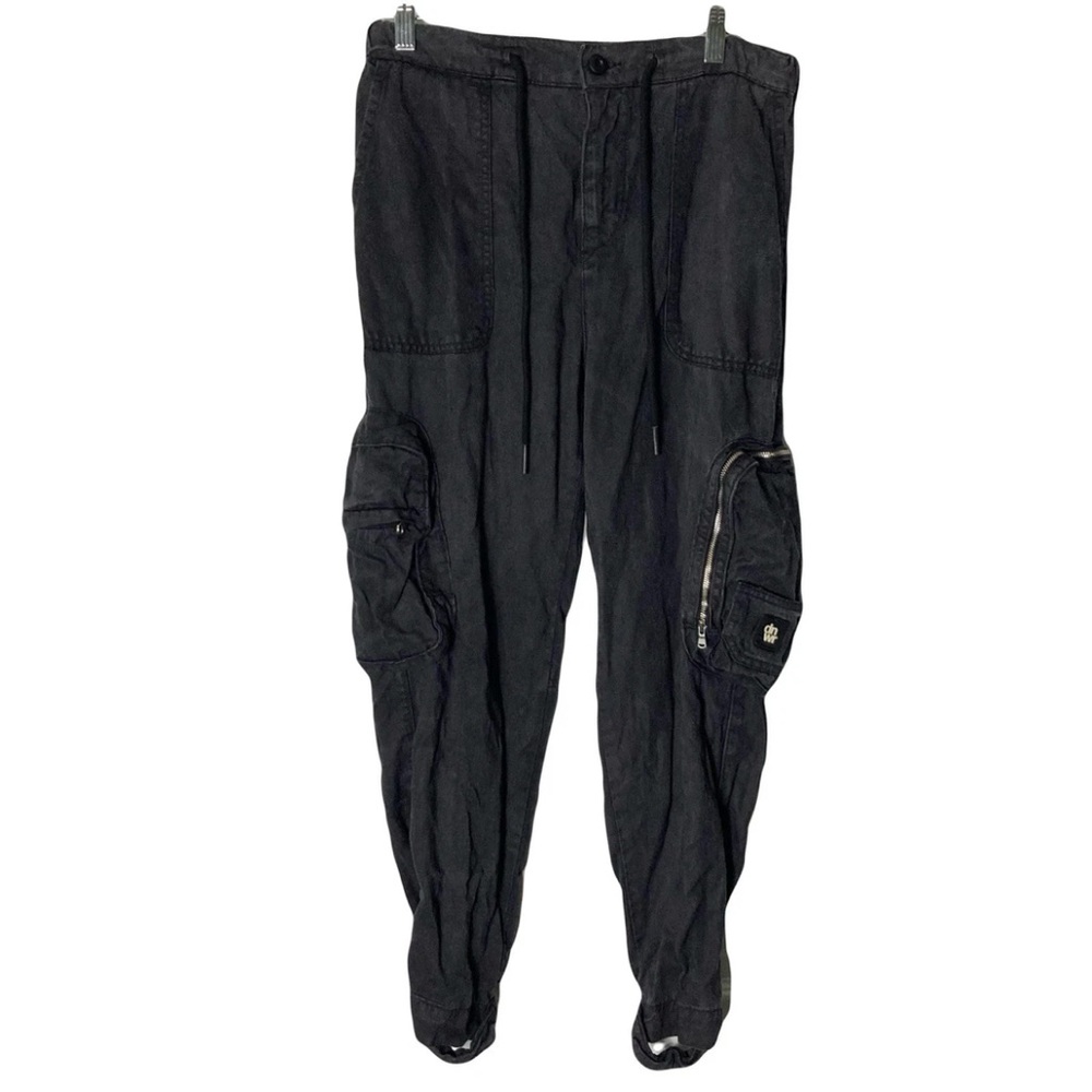 Zara Cargo Joggers Women M Punk Stirrup Utility Gorpcore Edgy Streetwear Y2K